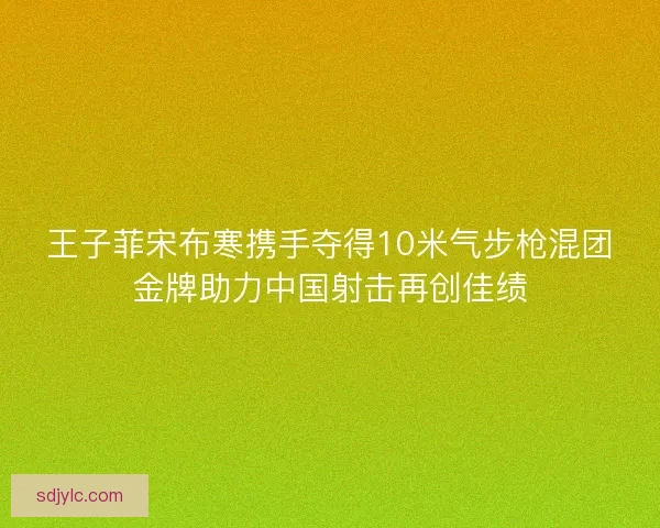 王子菲宋布寒携手夺得10米气步枪混团金牌助力中国射击再创佳绩